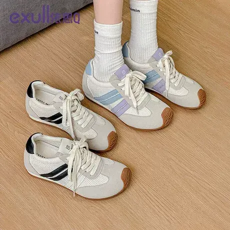 依思Q女2025年夏季新款运动鞋女透气网面女鞋百搭休闲鞋图片