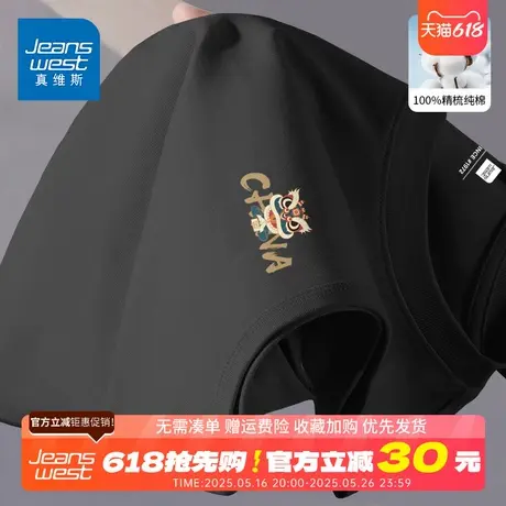 GV真维斯夏季运动背心男款纯棉健身篮球服男士无袖坎肩休闲t恤男D图片