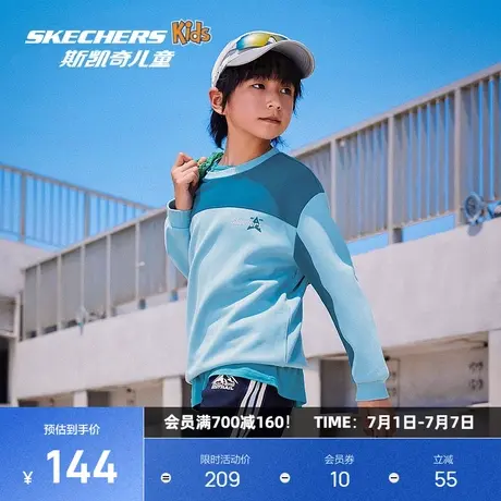 斯凯奇男女童亲子装卫衣秋季舒适柔软潮流风尚舒适百搭宽松上衣商品大图