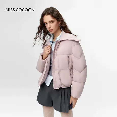 MISSCOCOON可可尼大翻领2025冬新款可露丽风安心鸭绒泡芙羽绒服女商品大图