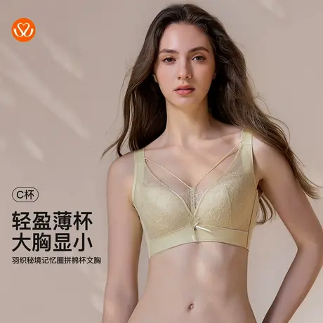 秀黛羽织秘境记忆圈云感棉文胸深V蕾丝侧收副乳宽肩文胸MS119031C商品大图