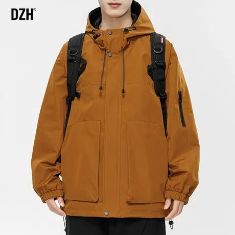 男生机能冲锋衣男款秋季户外休闲外套潮高级感男装2023新款登山服商品大图