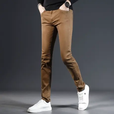 秋季男士牛仔裤男款修身小脚弹力秋冬款爆款2023新款高端休闲裤子商品大图