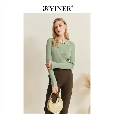 YINER音儿专柜女装2022冬季新款毛针织衫8C32506060商品大图