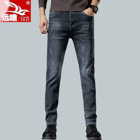男款冬季牛仔裤男修身直筒潮流秋冬款百搭男士弹力小脚男装裤子男图片