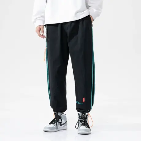 卫裤男士秋冬新款宽松九分运动裤子潮牌加绒男款工装束脚休闲长裤商品大图