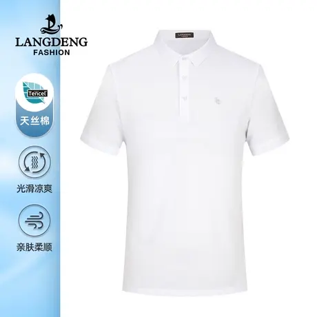浪登男士2023夏季新款休闲翻领商务短袖Polo衫男时尚百搭t恤简约商品大图