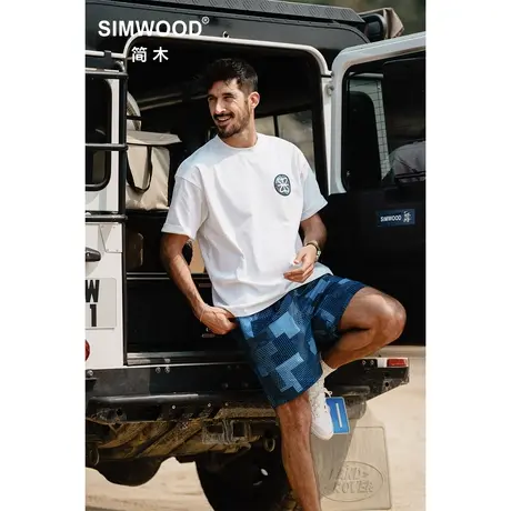 Simwood简木丹宁【超宽松版型】320g十二周年长绒棉重磅短袖T恤商品大图