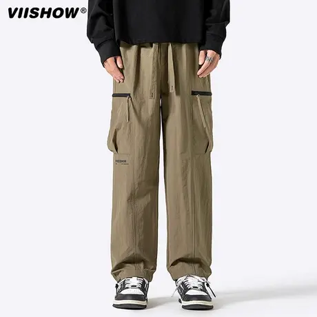 VIISHOW休闲裤男美式hiphop裤子男春秋宽松高街痞帅高级感运动裤商品大图