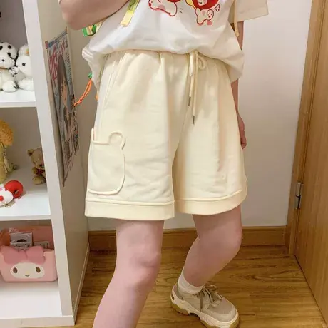 夏季新款大码休闲运动短裤女学生宽松减龄高腰显瘦五分裤胖妹妹潮商品大图