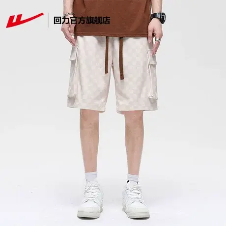 回力美式休闲短裤男士夏季薄款篮球七分运动裤潮牌男生宽松五分裤图片