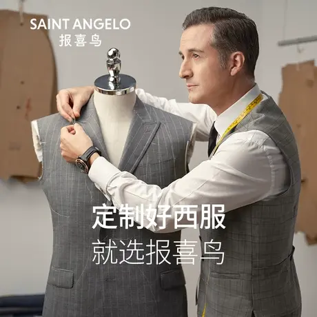 报喜鸟私人定制男士商务休闲正装修身西服套装量身定做西装套西商品大图