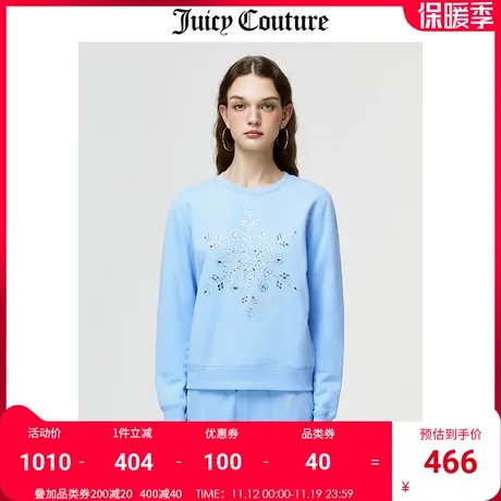Juicy Couture橘滋外套女美式秋冬新款运动休闲长袖圆领套头卫衣商品大图