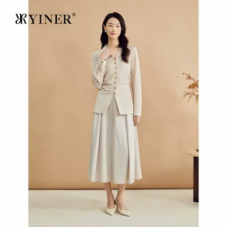 【真丝系列】YINER音儿秋季桑蚕丝衬衫海鸥领轻上衣商品大图