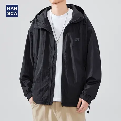 hansca莱赛尔天丝休闲裤男士2025新款春夏季薄款速干凉感直筒长裤图片