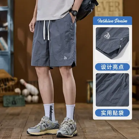 6.10/20点 上新唐狮冰丝裤男五分休闲短裤2025夏薄宽松速干裤GAT商品大图