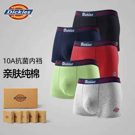 Dickies纯棉男式内裤运动2025新款男士大码平角裤高档抗菌四角裤商品大图