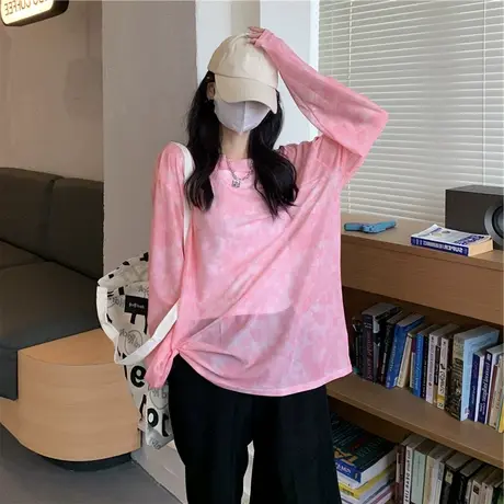 长袖防晒衣夏季气质别致网纱蕾丝雪纺衫薄款高端小衫时尚洋气上衣图片