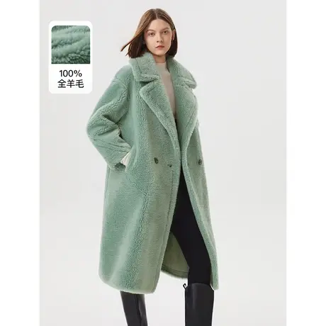 朗姿纯羊毛法式高端洋气中长款高级感皮草外套女2022年冬季新款图片
