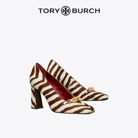 【限时折扣】TORY BURCH 汤丽柏琦 斑马纹方跟高跟鞋女鞋 152746图片