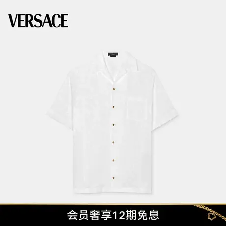 【甄选礼物】VERSACE/范思哲 男士Barocco Silhouette短袖衬衫商品大图