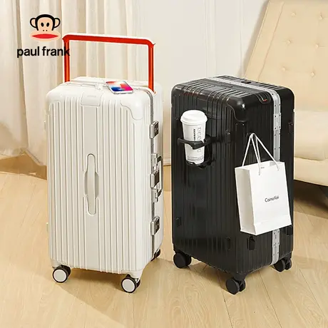 大嘴猴耐用宽置行李箱女铝框拉杆箱20寸登机箱男多功能皮箱旅行箱商品大图
