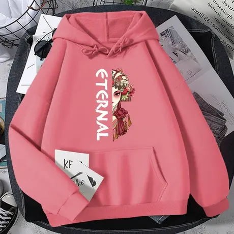 中国风卫衣女秋季连帽2023年新款春秋薄款宽松国潮设计感小众外套图片