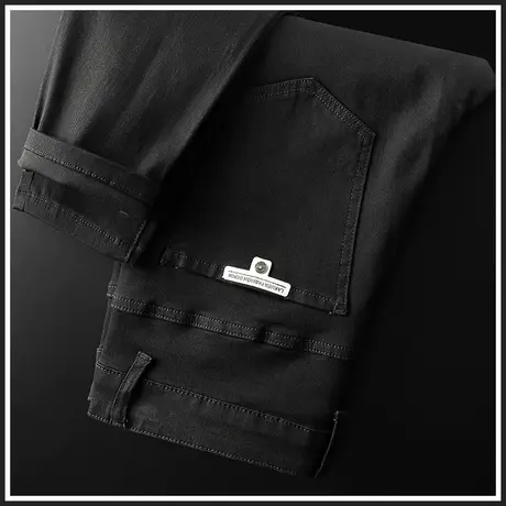 牛仔长裤男士修身小脚高端休闲男裤子潮牌春季春秋冬款广州新塘镇商品大图