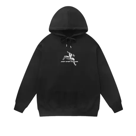 高街潮牌趣味创意大卫雕塑印花卫衣欧美复古潮流宽松百搭连帽上衣商品大图