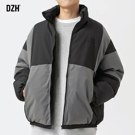 男士撞色立领棉衣外套男冬季加厚潮牌宽松休闲棉服男款2024年新款商品大图