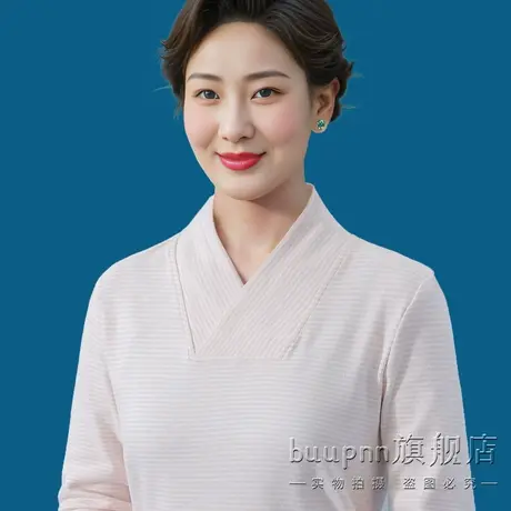 中式护颈睡衣上衣单件汉服交领女商品大图