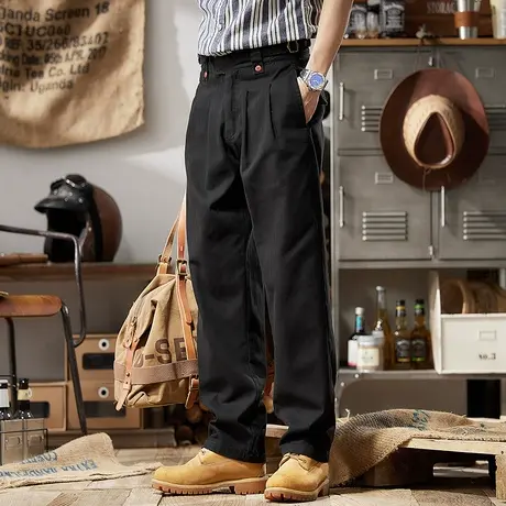 Modi Nick/摩帝尼克百搭工装裤裤子男款宽松直筒休闲裤中国风长裤商品大图