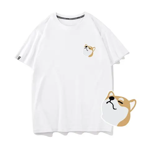 秀洛精神污染狗头男女短袖哈士奇t恤搞怪神烦狗柴犬doge衣服狗狗商品大图