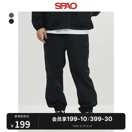 SPAO韩国同款2023秋冬新款男女卫裤情侣休闲束脚运动裤SPTCD49C11商品大图