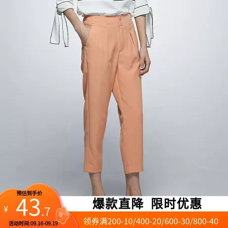 艾格出秋季新品女装时尚宽松铅笔裤休闲裤Z498商品大图