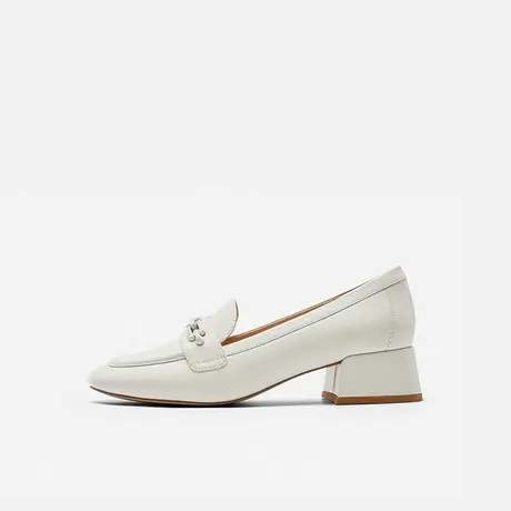 Nine West/玖熙2025年春季新款乐福鞋女车厢链条粗跟圆头通勤女鞋图片