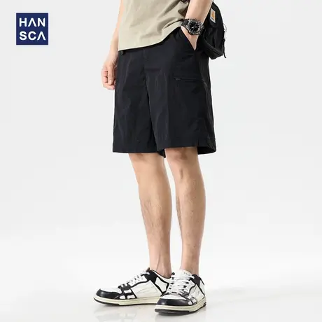 hansca户外防泼水超薄70D尼龙冰丝休闲短裤男夏季透气速干五分裤商品大图
