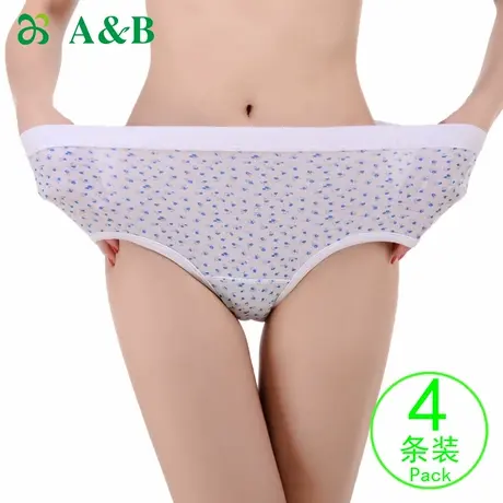 AB内裤女士纯棉三角内裤高腰奶奶中老年人宽松三角妈妈大码裤头夏商品大图