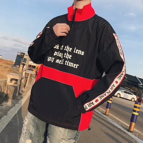 外套男2023新款春秋季韩版潮流男士薄款夹克休闲男装宽松潮牌衣服商品大图