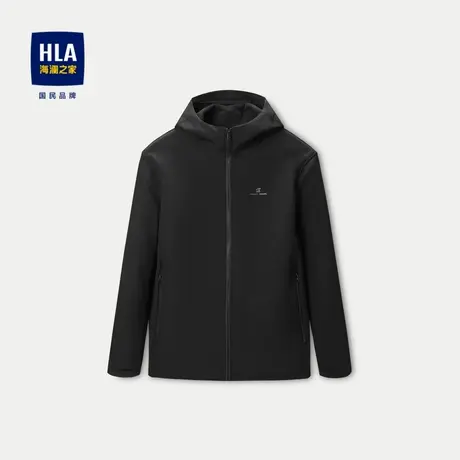 HLA/海澜之家远行系列夹克23秋季新款连帽拉链纯色微弹休闲外套男图片