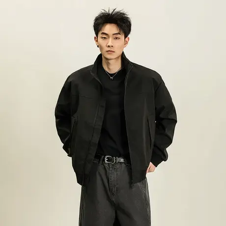 秋季美式教练夹克男女三防立领冲锋衣复古户外工装ma1飞行外套潮商品大图