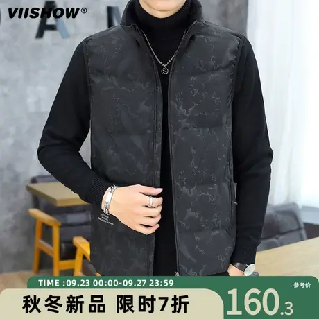 VIISHOW羽绒马甲男士潮牌百搭立领宽松坎肩秋冬季情侣保暖外套男图片