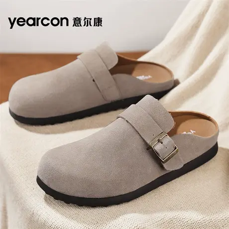 意尔康勃肯鞋男夏季外穿防滑包头拖2025新款软底室内办公懒人拖鞋图片