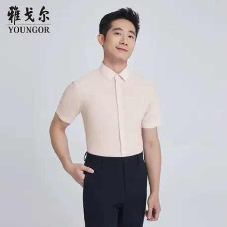 雅戈尔奥莱 商场同款男士短袖衬衫新款官方正品商务休闲短袖衬衫商品大图