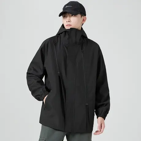 三合一冲锋衣男三防户外外套机能防水秋冬季连帽夹克骑车防风钓鱼商品大图