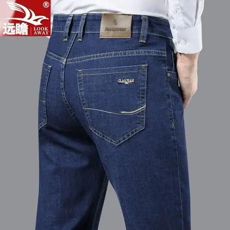 冬季蓝色牛仔裤男加绒男士休闲宽松直筒男裤2022新款秋冬款长裤子商品大图