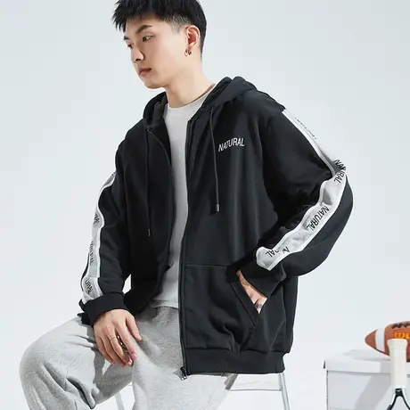 唐狮2024春季新款卫衣外套男户外休闲运动宽松外套连帽卫衣外套男图片