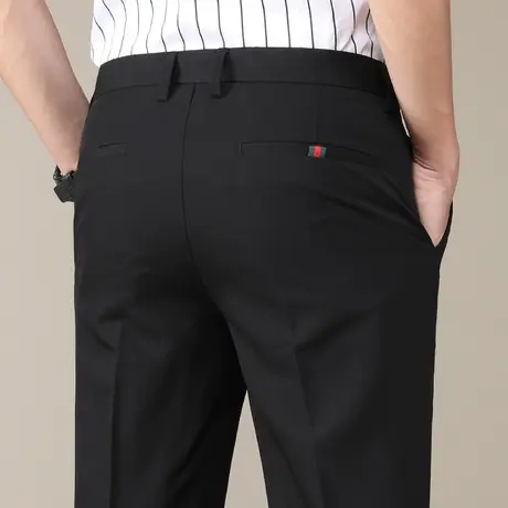 夏季薄款2023新款男裤上班商务休闲免烫西裤男士修身小脚西装裤子图片