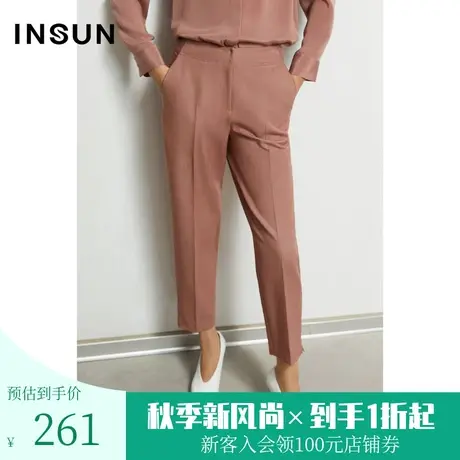 恩裳春秋季商务都市通勤OL宽松微弹收脚西裤烟管裤长裤女图片