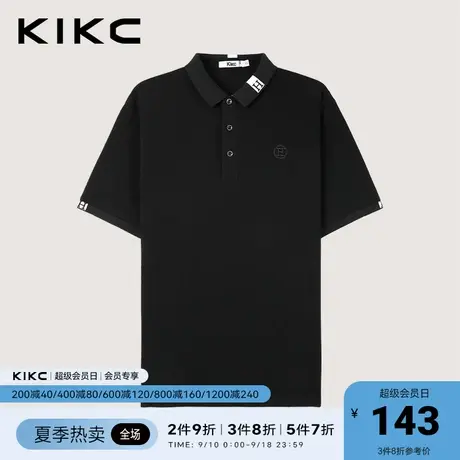 kikcpolo衫男2023春夏新款商场同款字母刺绣商务休闲半袖保罗短袖图片